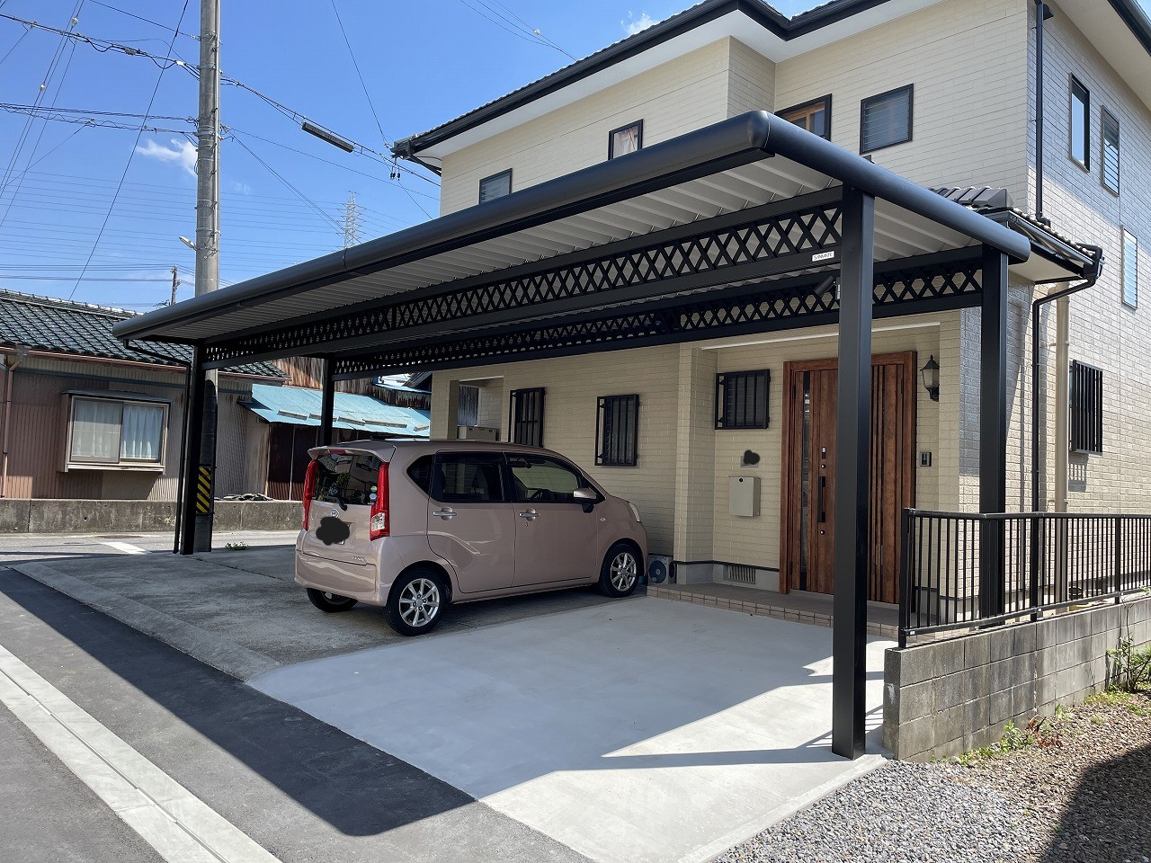 自由設計カーポート|マイピュアガーデン | 愛知県岡崎市・幸田町 外構・新築外構・エクステリア・お庭工事の専門店